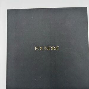 NWOT Foundrae 100% Silk Scarf Black Multicolor Stained Glass Design with Box